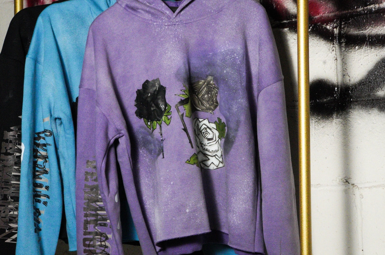 Sprayed Rose Hoodies