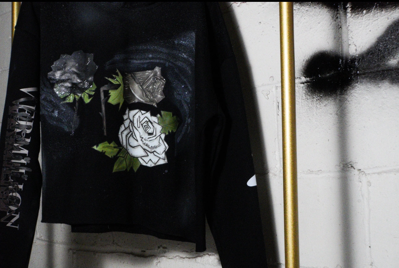 Sprayed Rose Hoodies